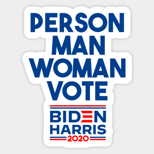 Person Man Woman VOTE Biden Harris Sticker